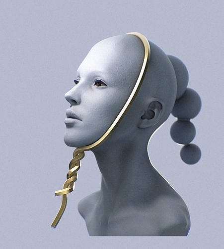 captive Nymph bust 3D print model