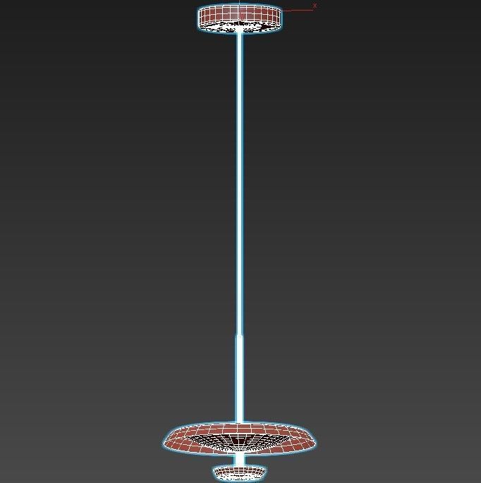 lucretia pendant light with shade 3D model_2