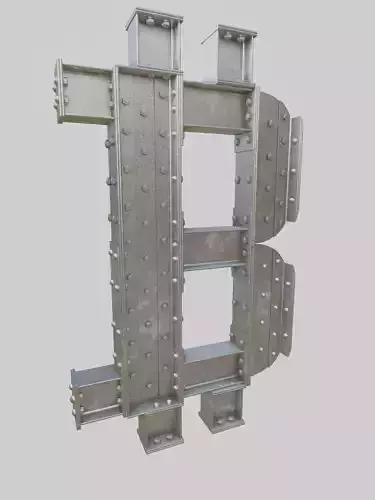 Steel Construction Font - Btc Sign