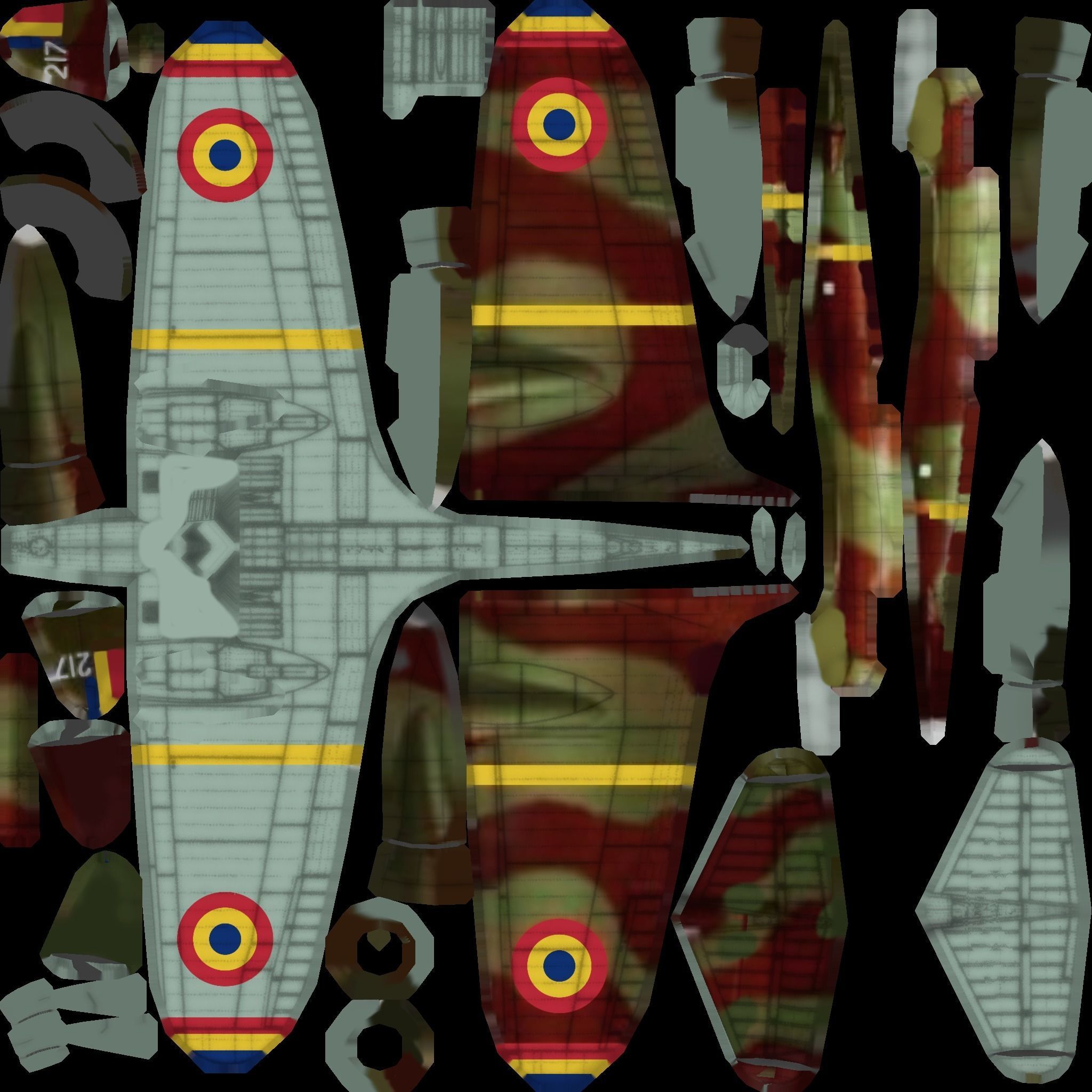 PZL-37 Moose WW2 bomber Low-poly 3D model_18