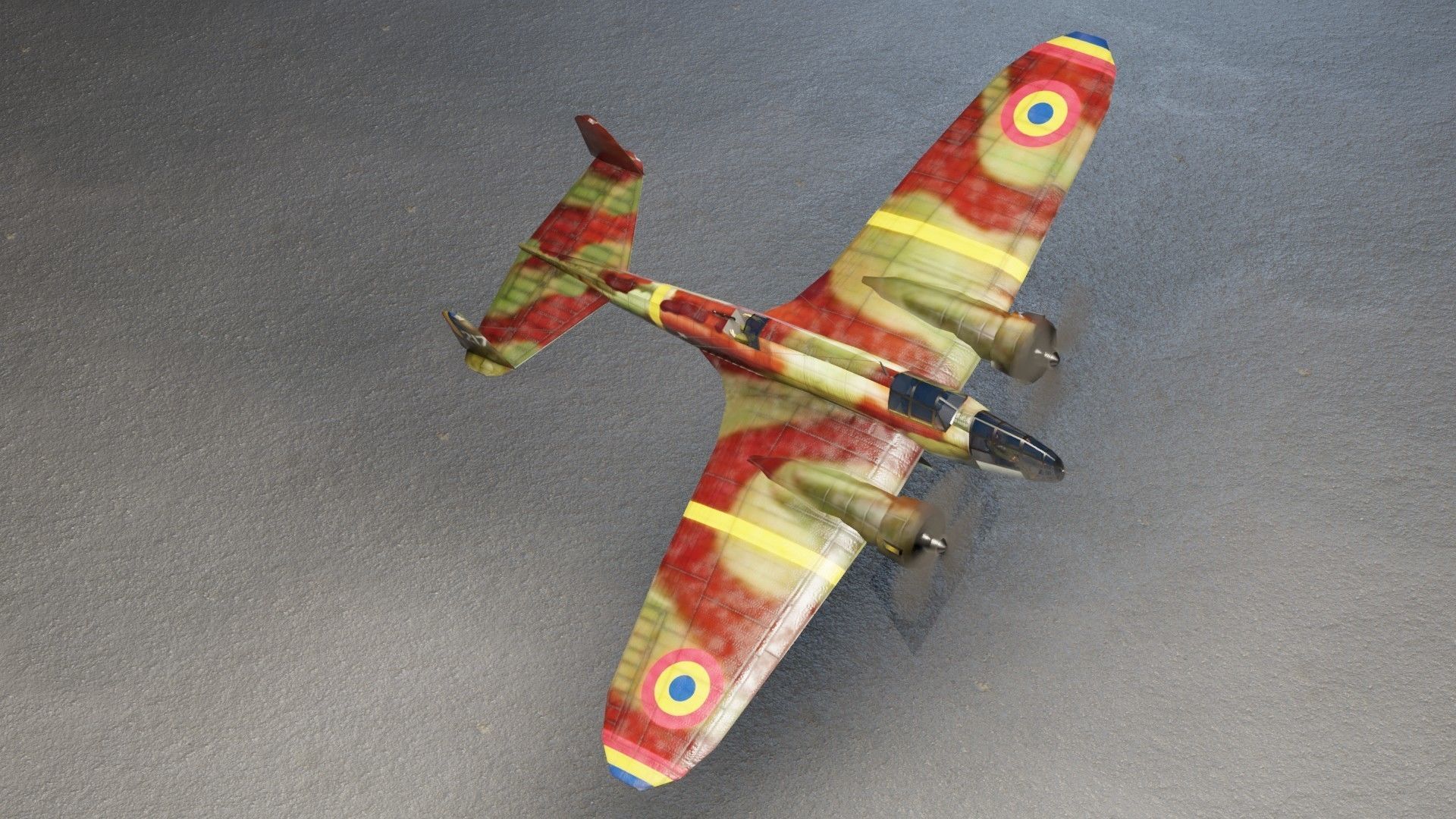 PZL-37 Moose WW2 bomber Low-poly 3D model_13