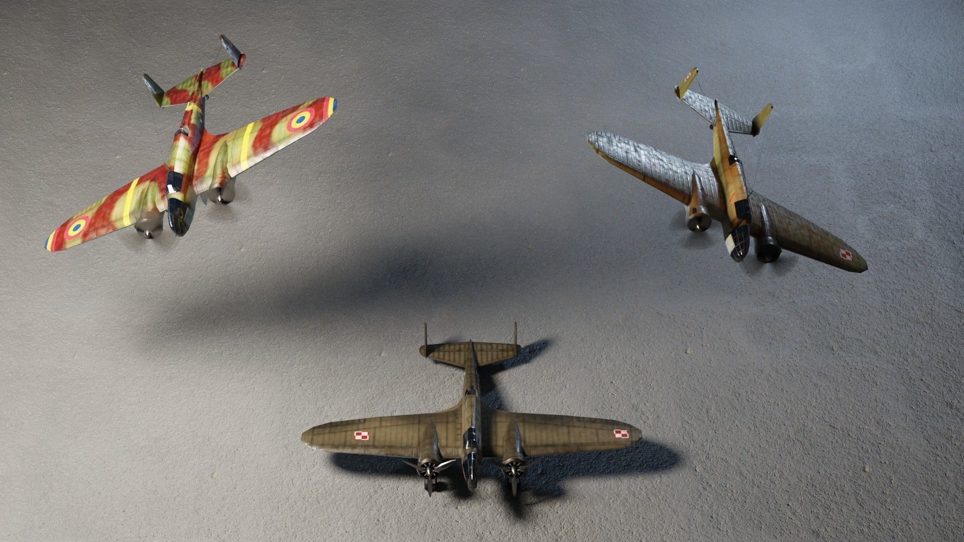 PZL-37 Moose WW2 bomber Low-poly 3D model_1