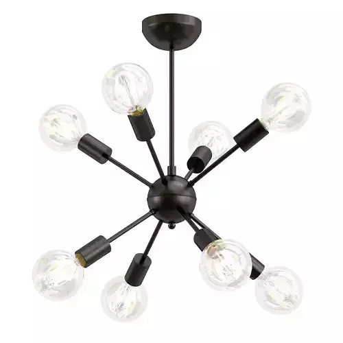 vitaluce-v4336-1-8pl modern chandelier with six light bulbs