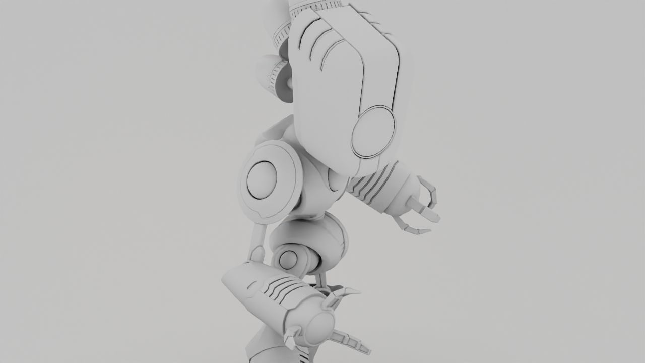 Toy Robot rigged character 3D model_26