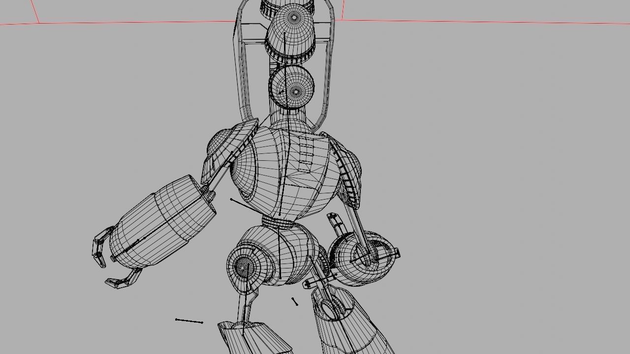 Toy Robot rigged character 3D model_30