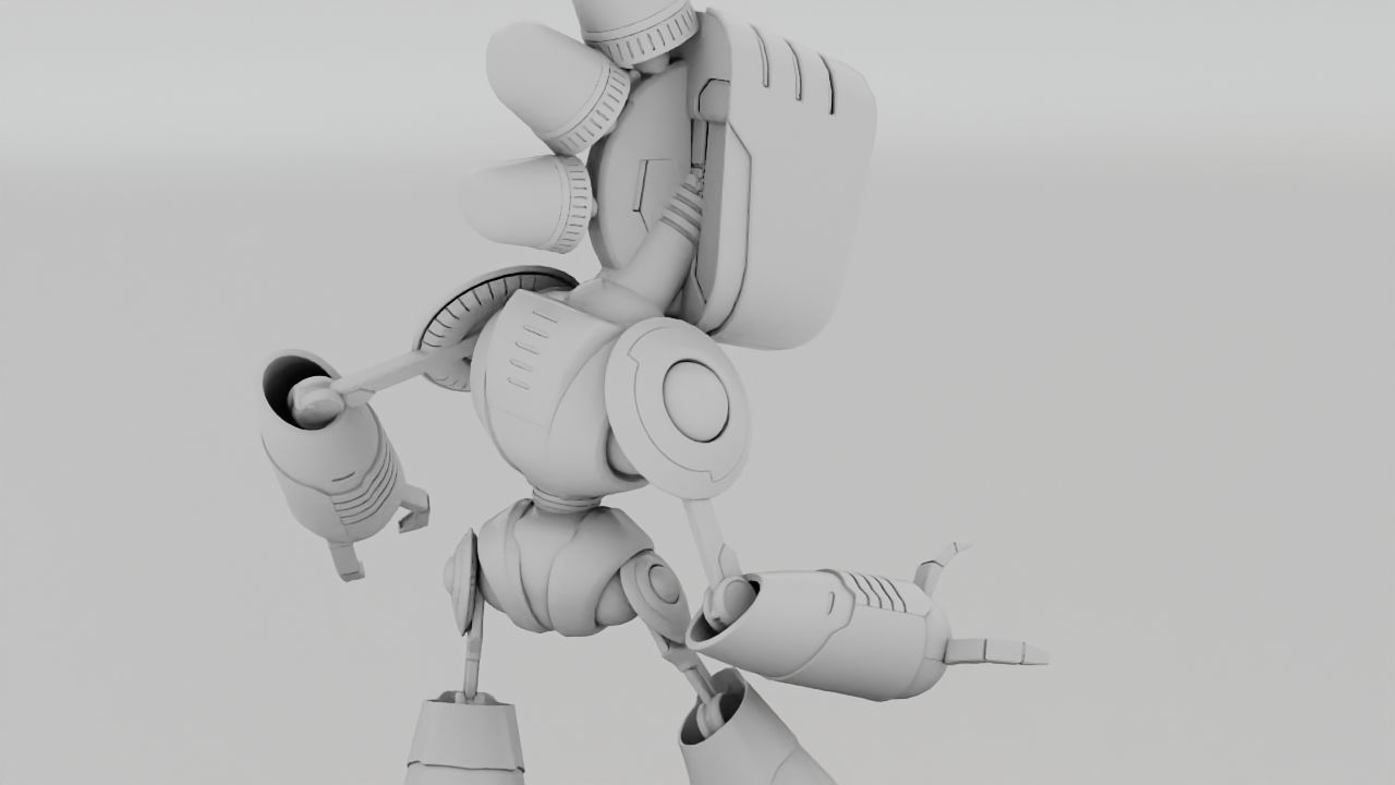Toy Robot rigged character 3D model_20