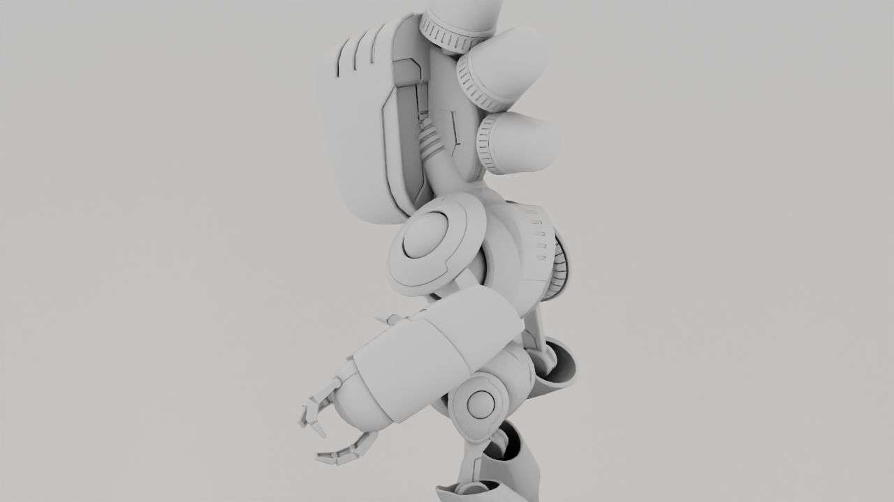 Toy Robot rigged character 3D model_24
