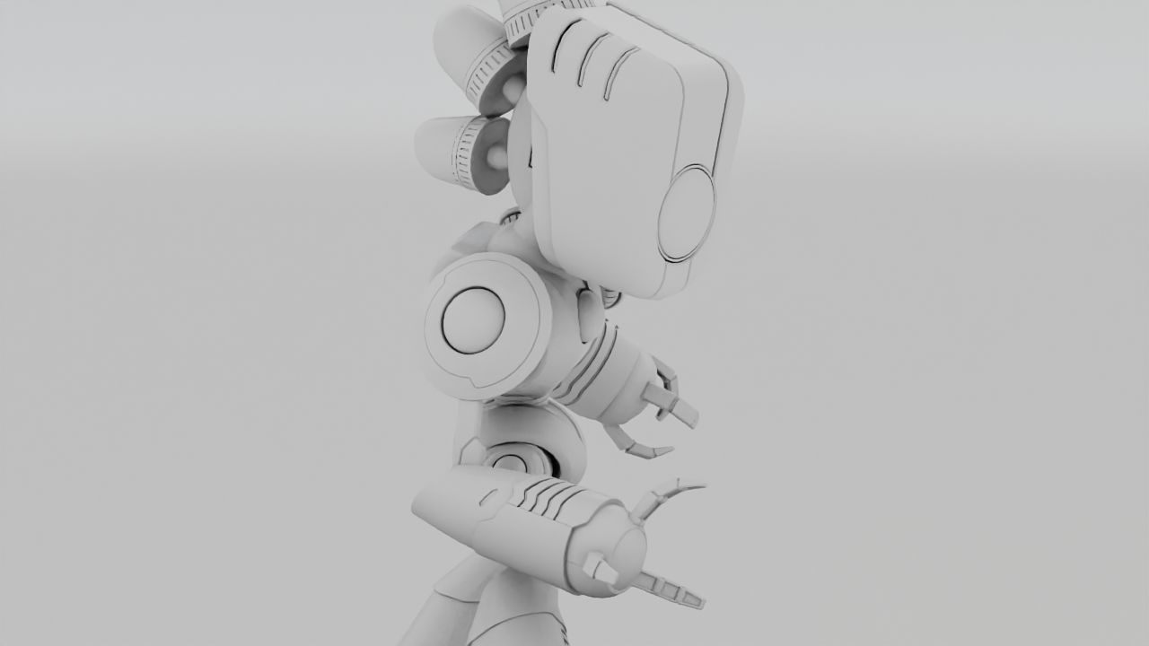 Toy Robot rigged character 3D model_21