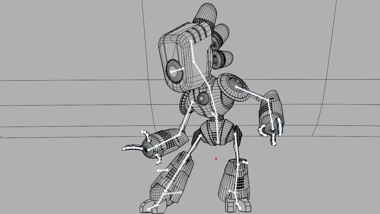 Toy Robot rigged character 3D model_32