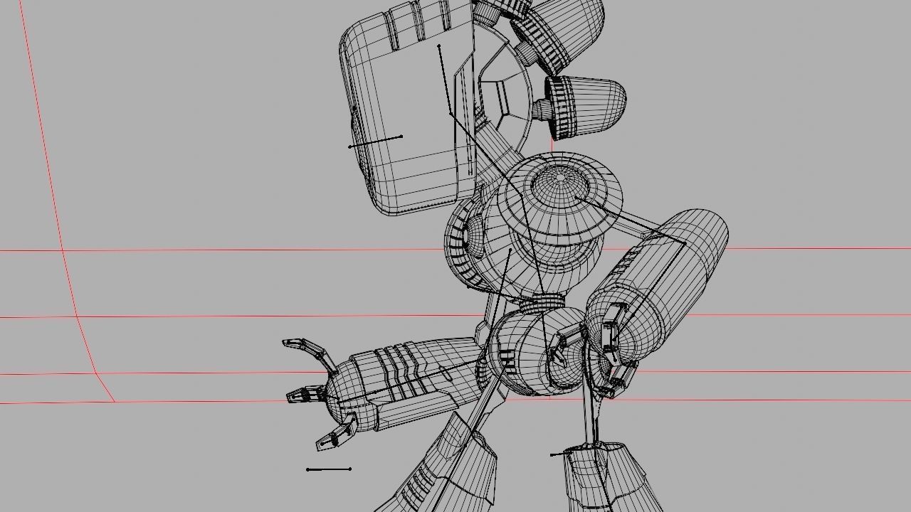 Toy Robot rigged character 3D model_29