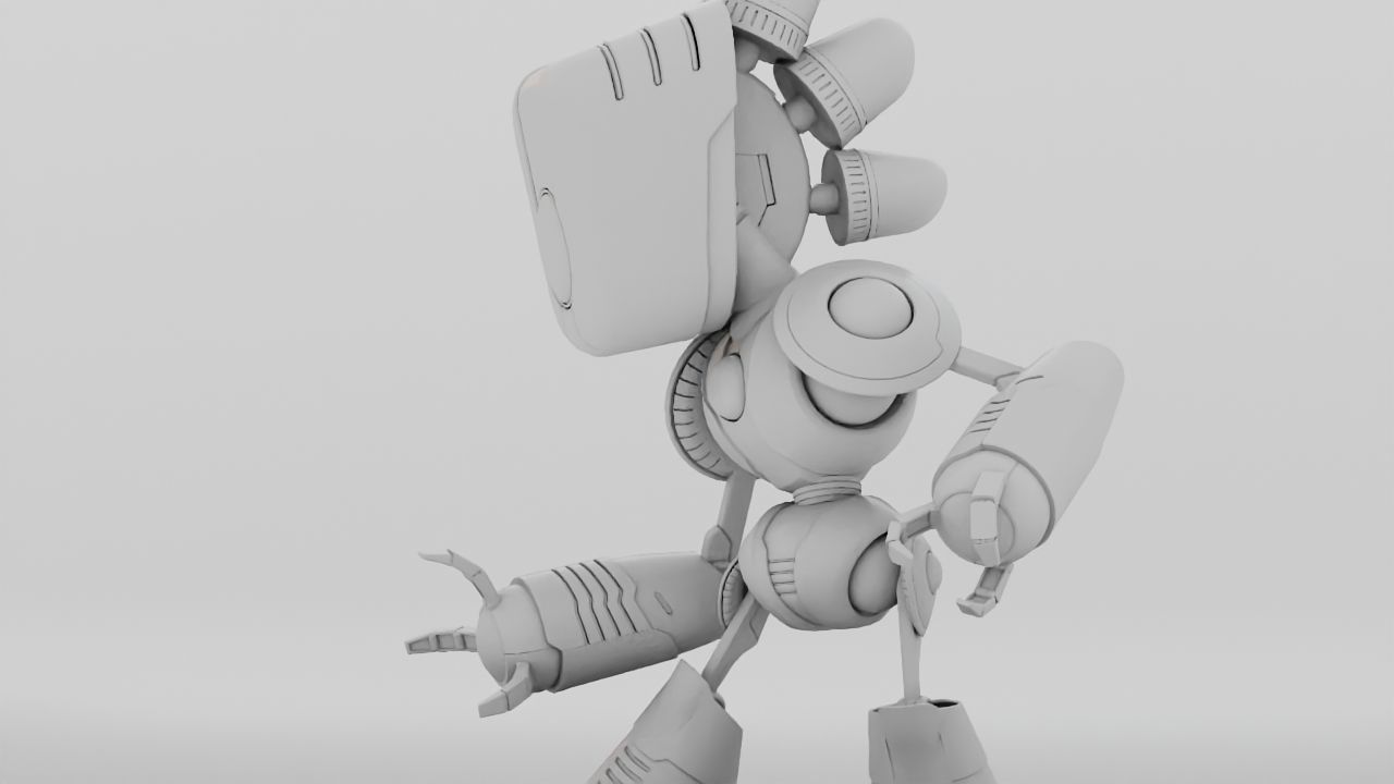 Toy Robot rigged character 3D model_23