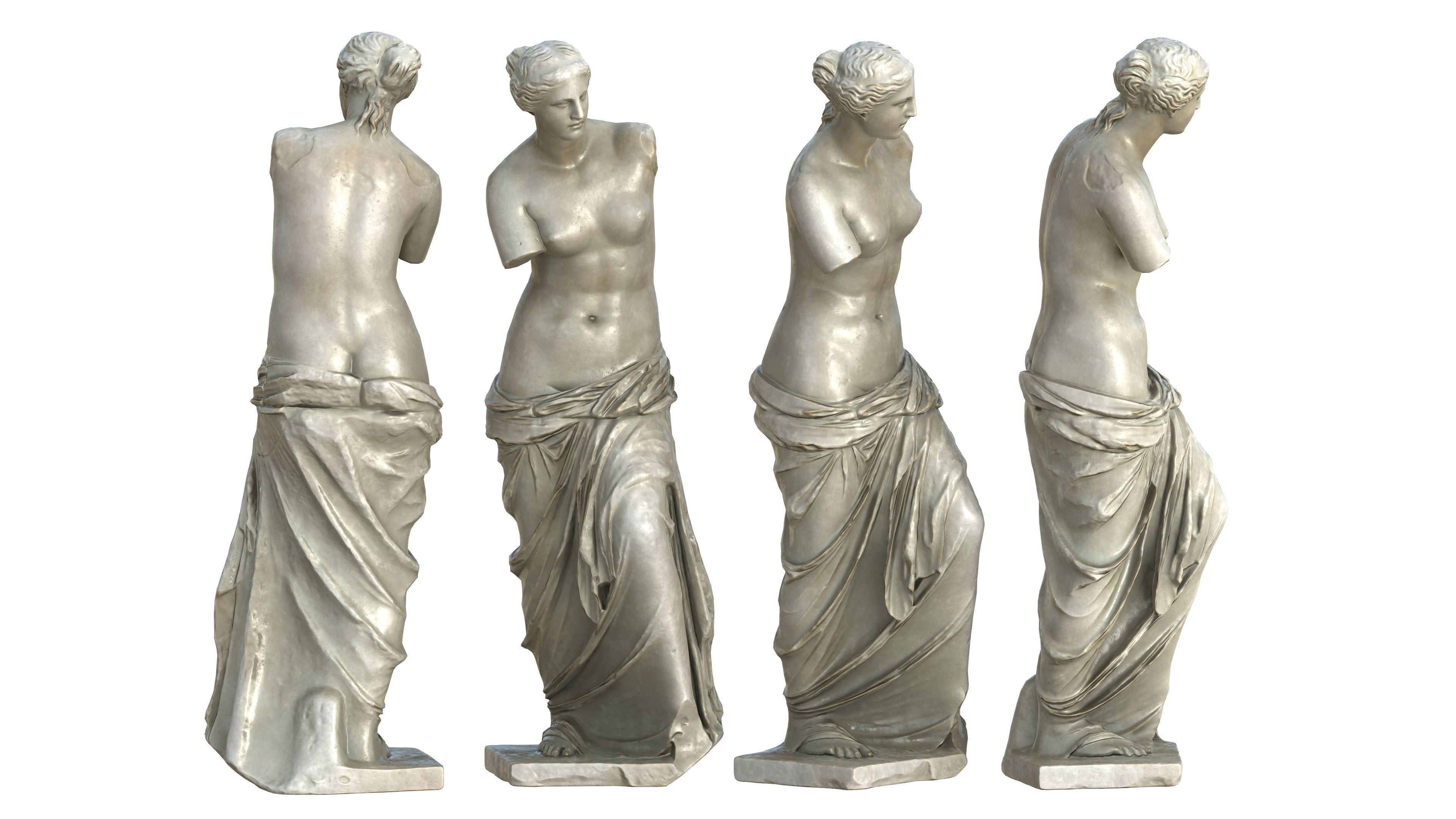 Statue 05 Low-poly 3D model_1