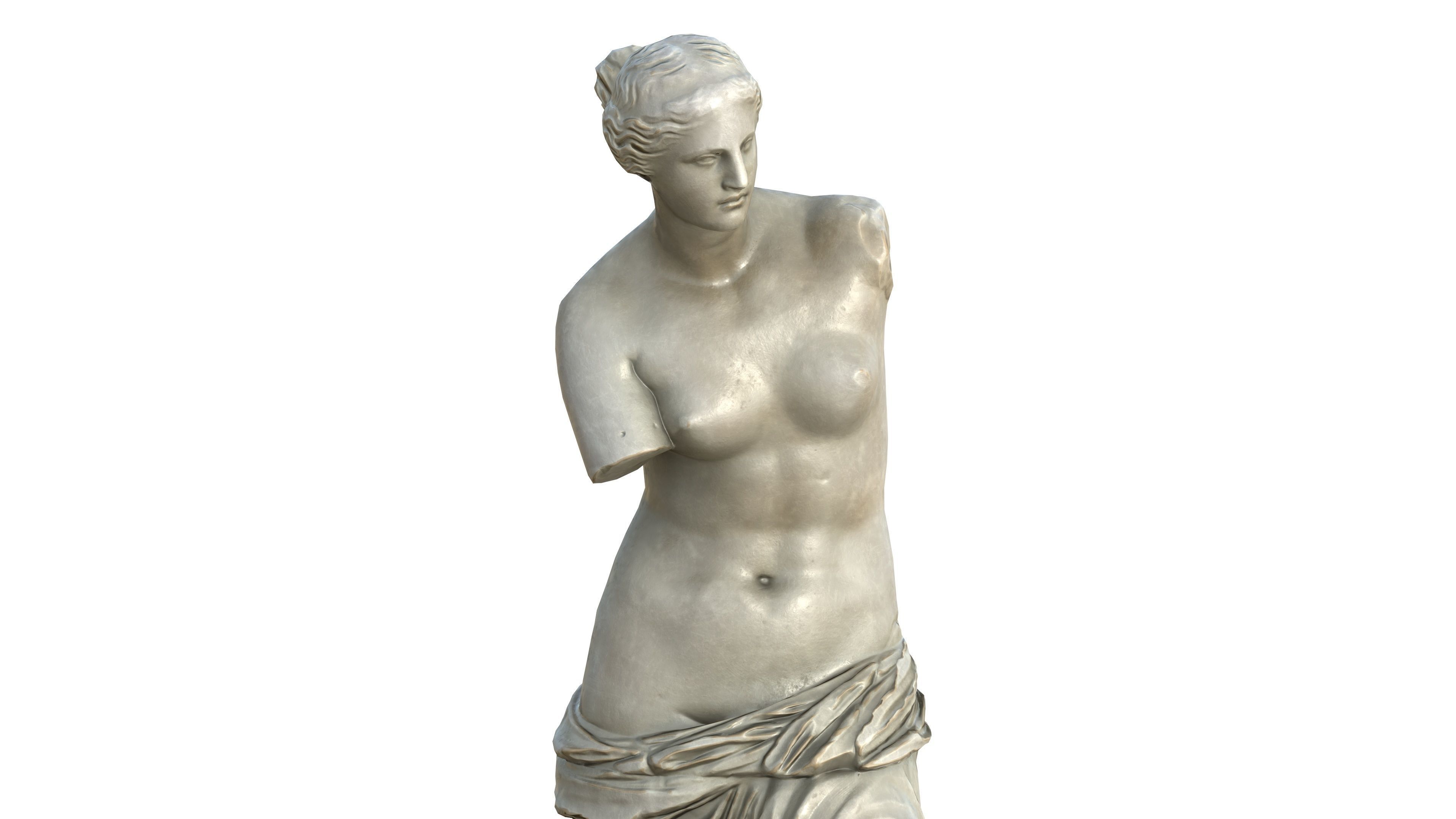 Statue 05 Low-poly 3D model_3