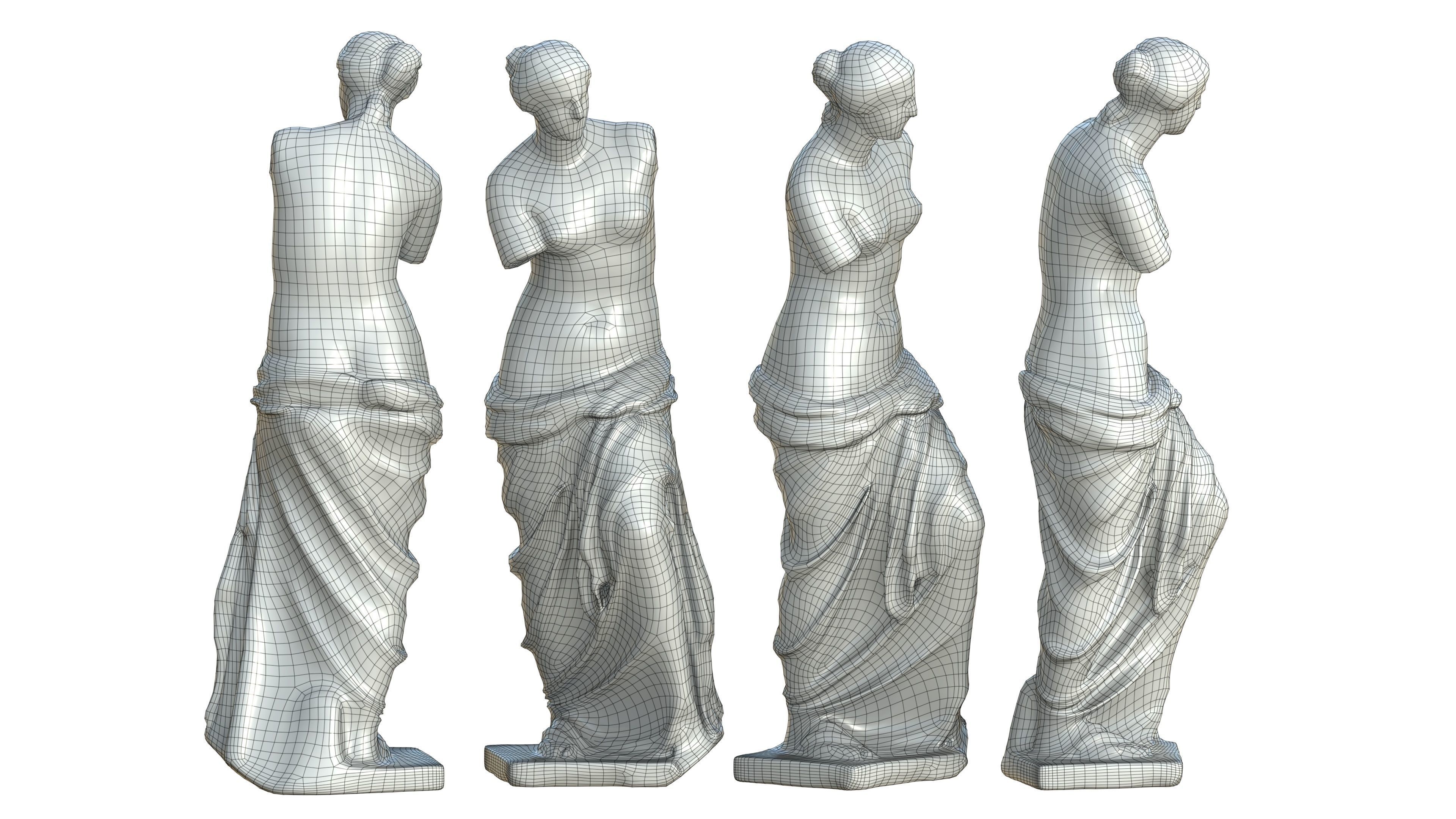 Statue 05 Low-poly 3D model_2