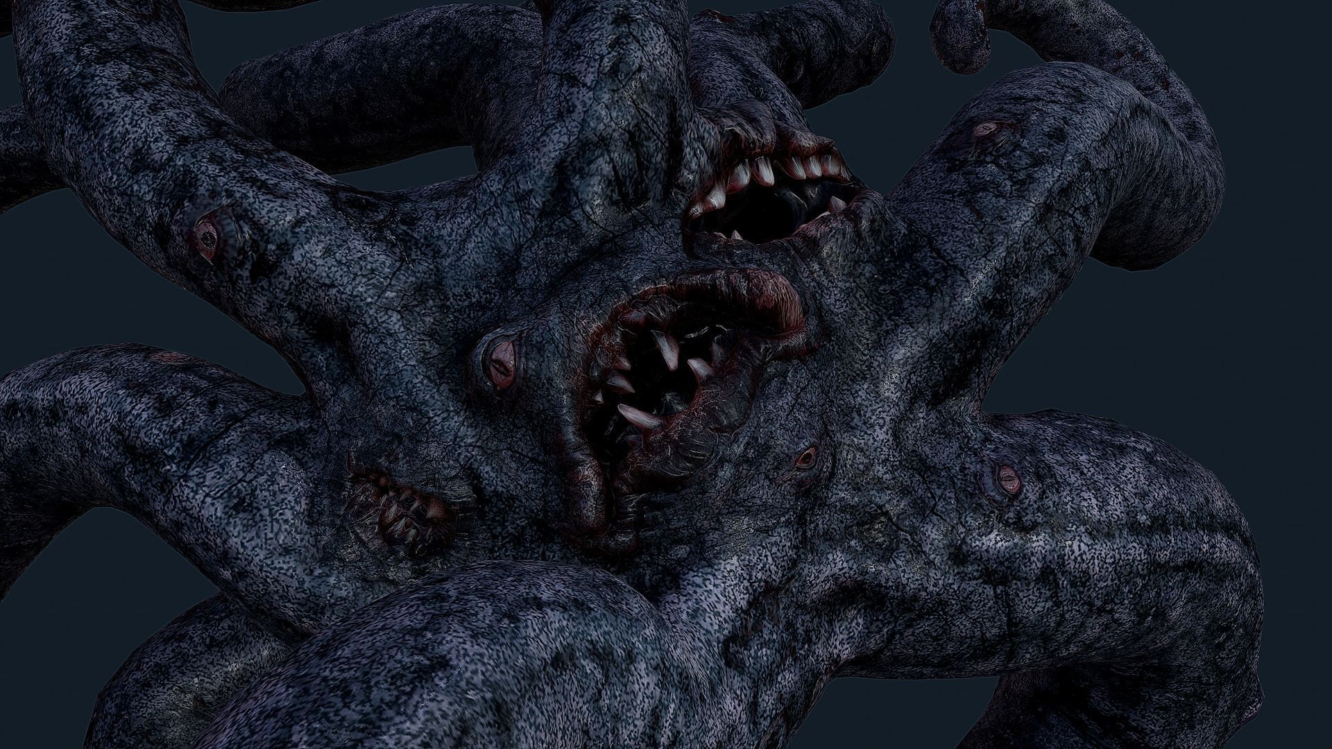 Lovecraftian Monster Low-poly 3D model_8