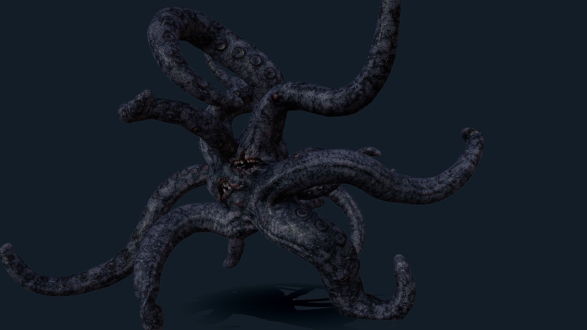 Lovecraftian Monster Low-poly 3D model_6
