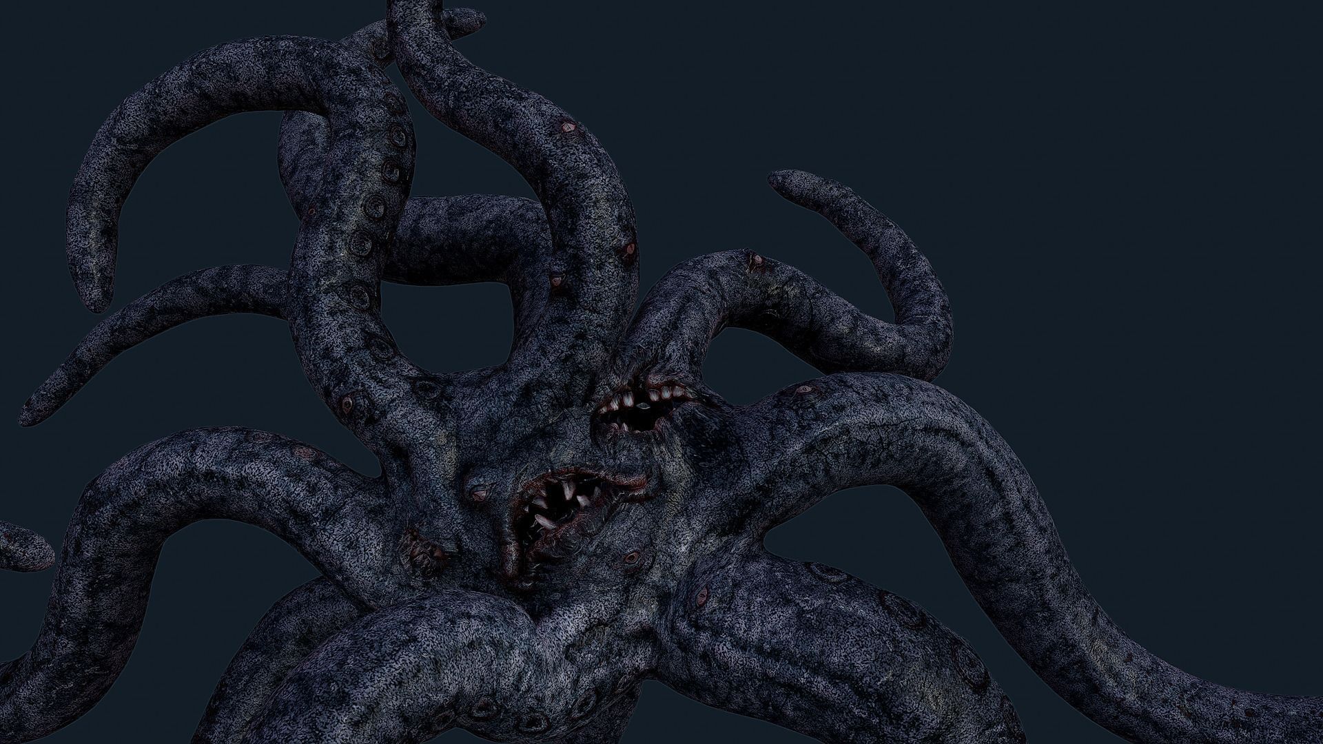 Lovecraftian Monster Low-poly 3D model_2