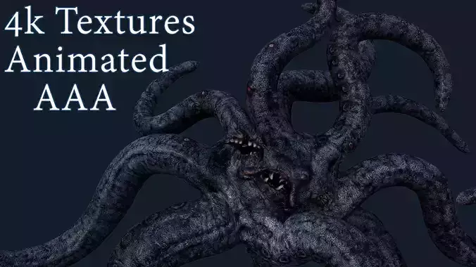 Lovecraftian Monster Low-poly 3D model
