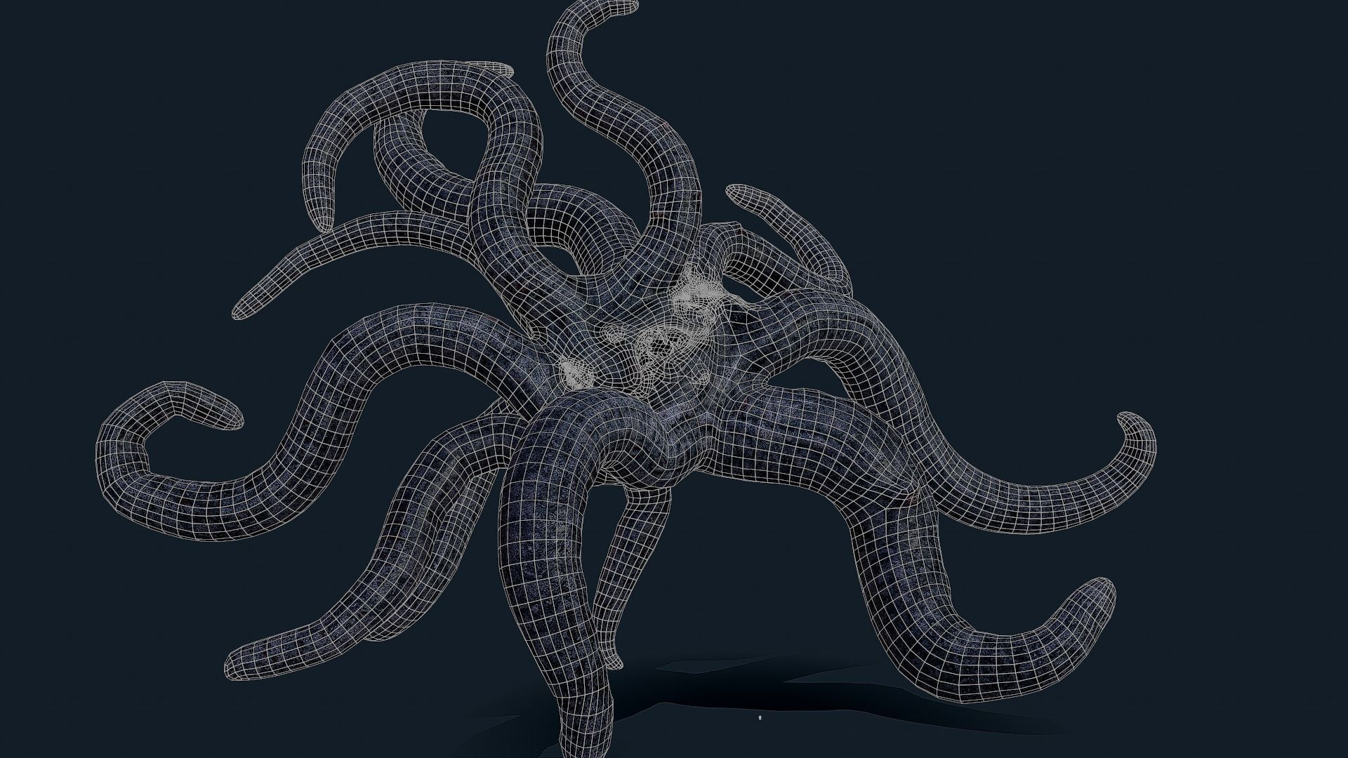 Lovecraftian Monster Low-poly 3D model_3