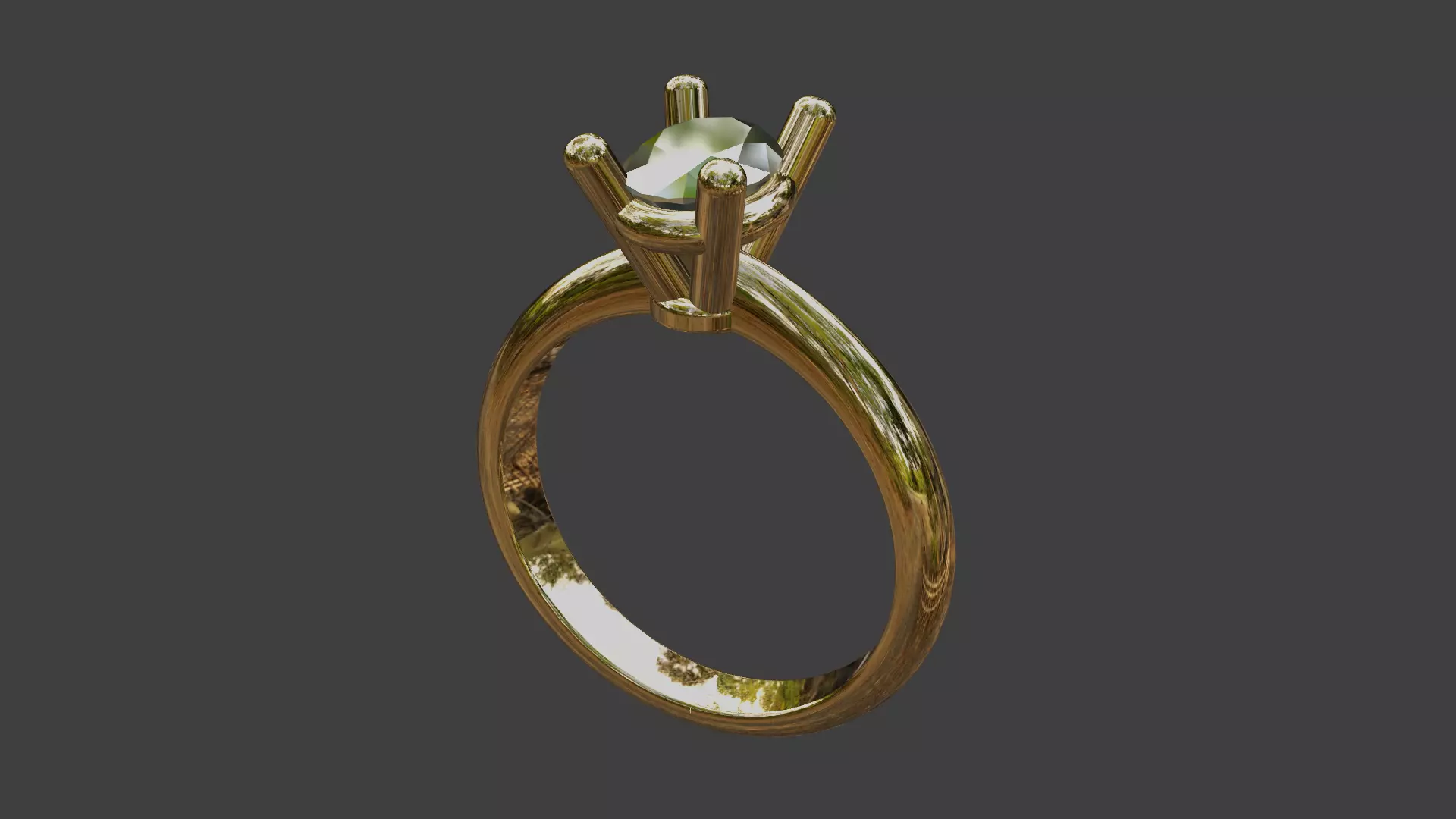 Diamond oval solitaire Size K 1 ct 3D print model