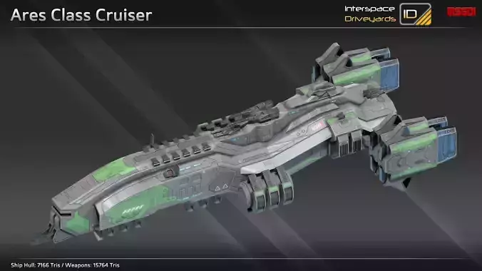Ares Class Cruiser Low-poly 3D model