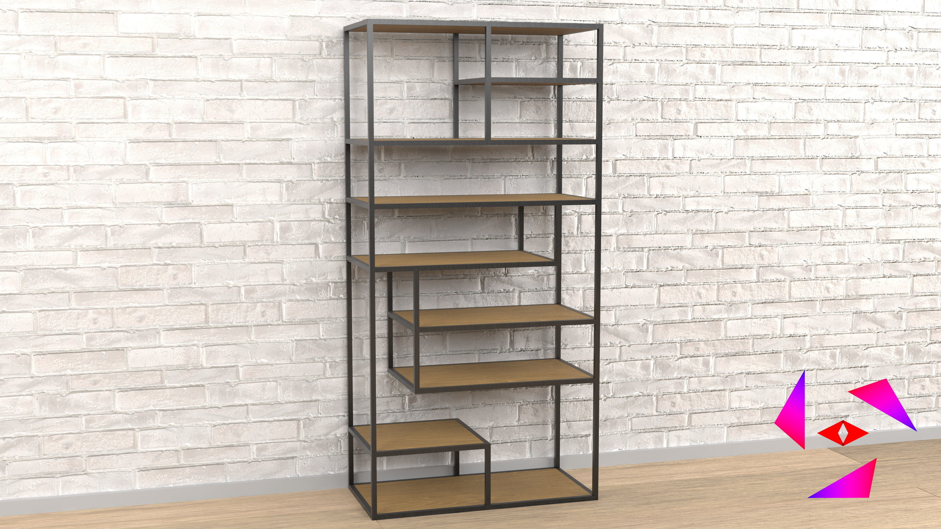 Floor shelf Free 3D model_1