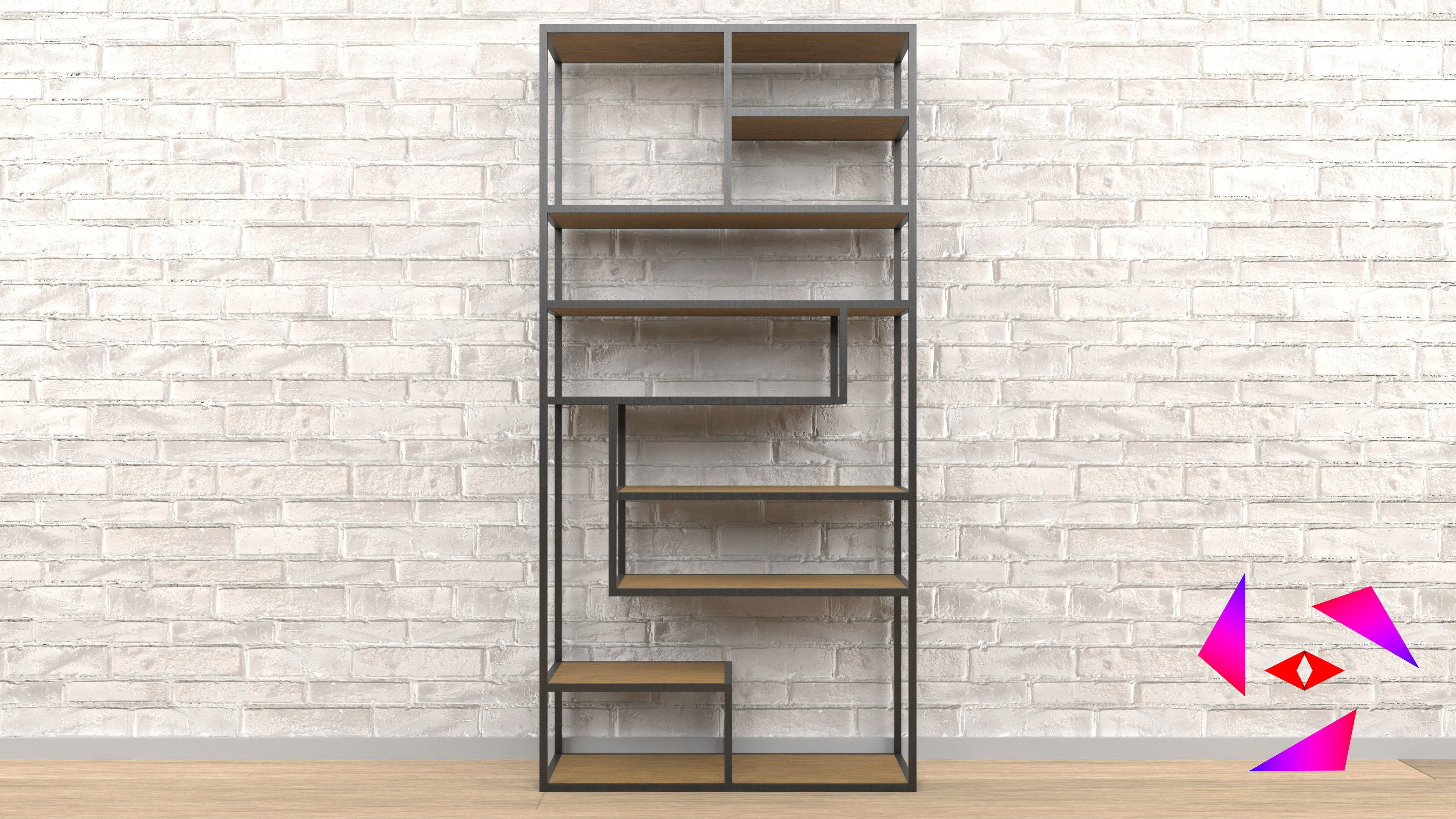Floor shelf Free 3D model_2