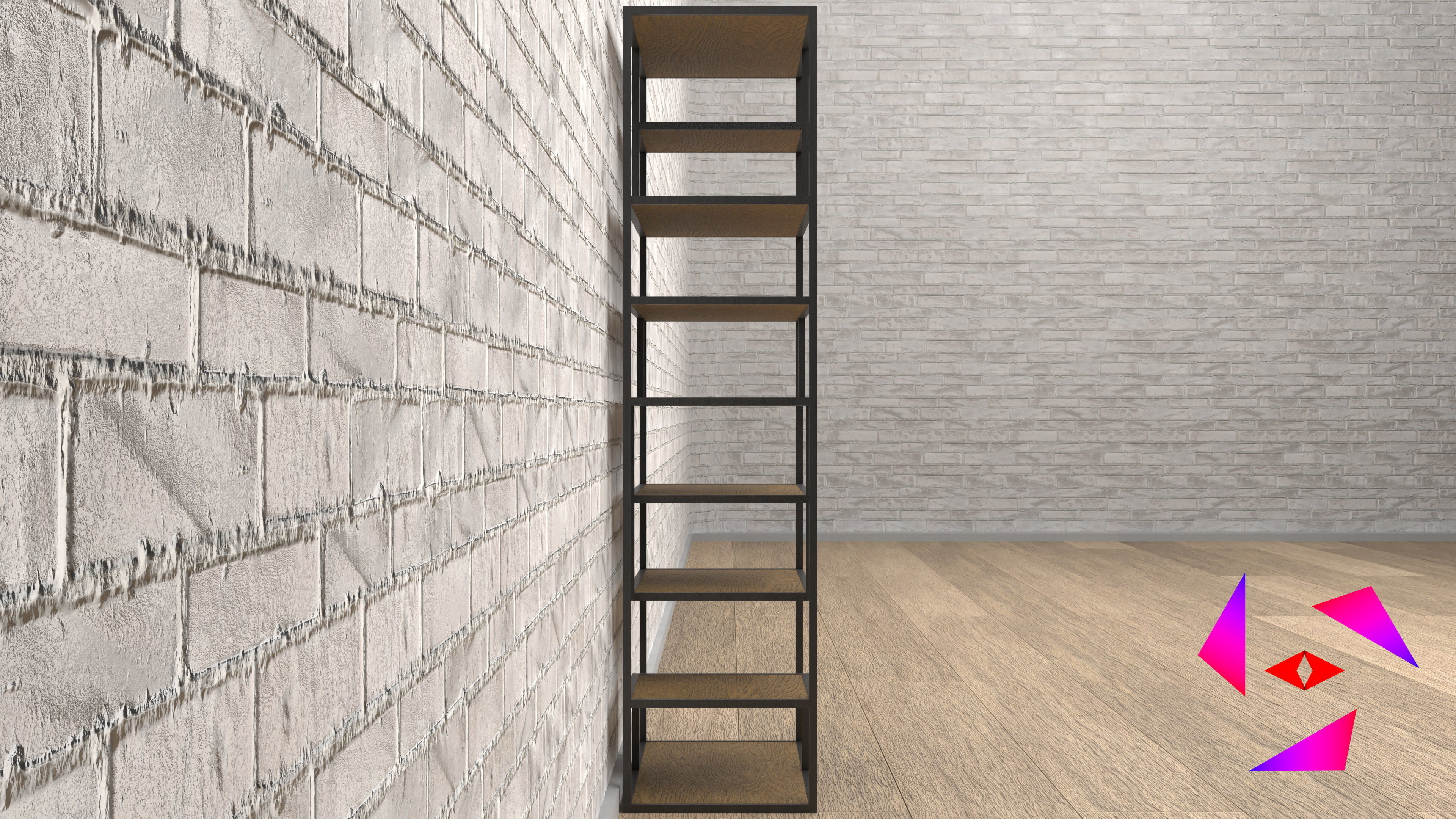 Floor shelf Free 3D model_4
