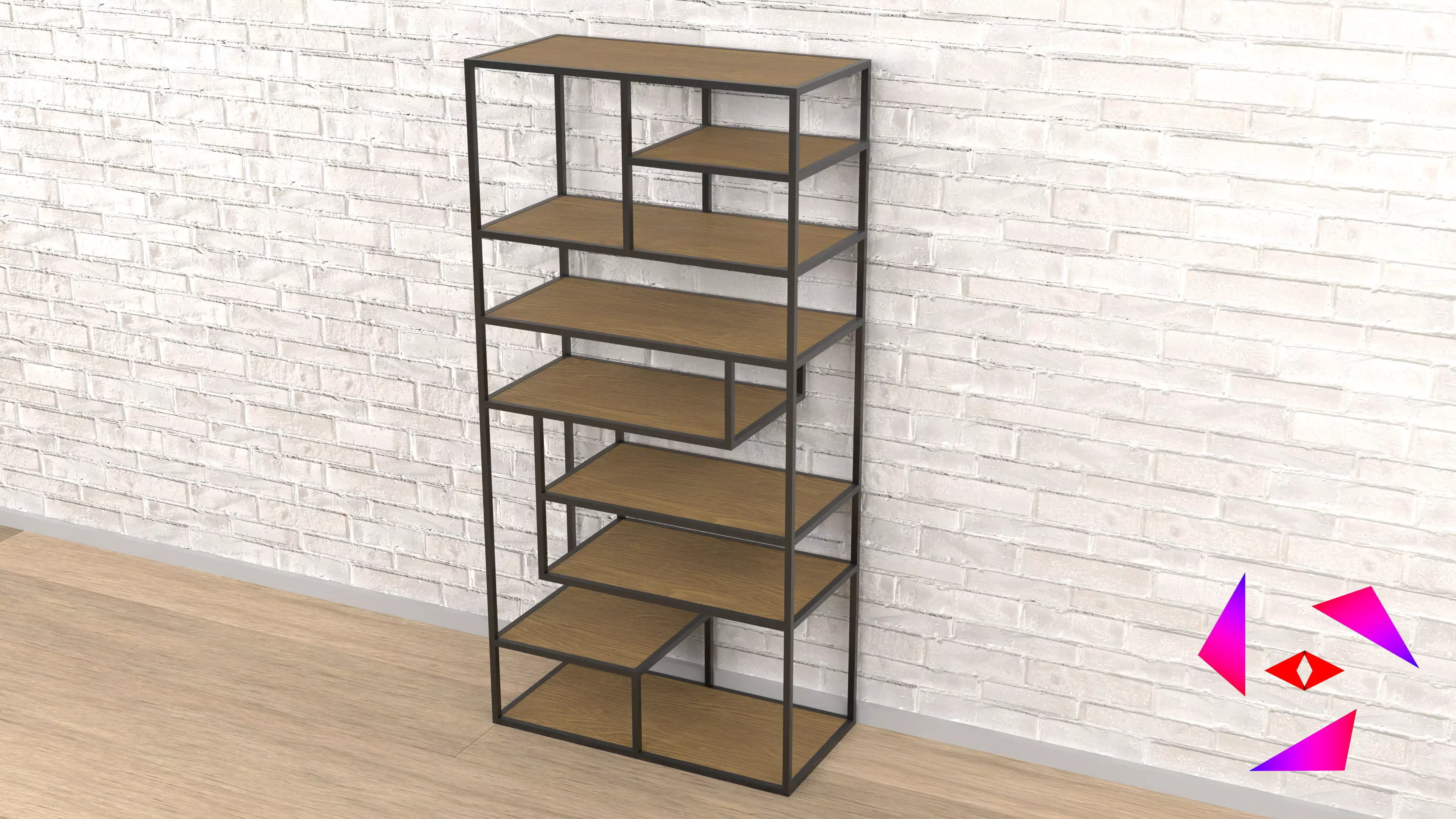 Floor shelf Free 3D model_0