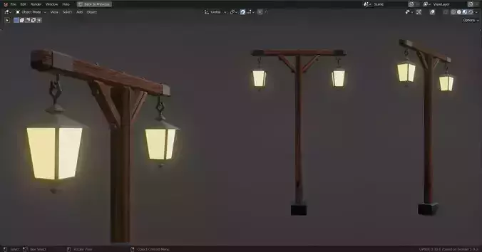 Basic Lamp Post - 2 Sided - 