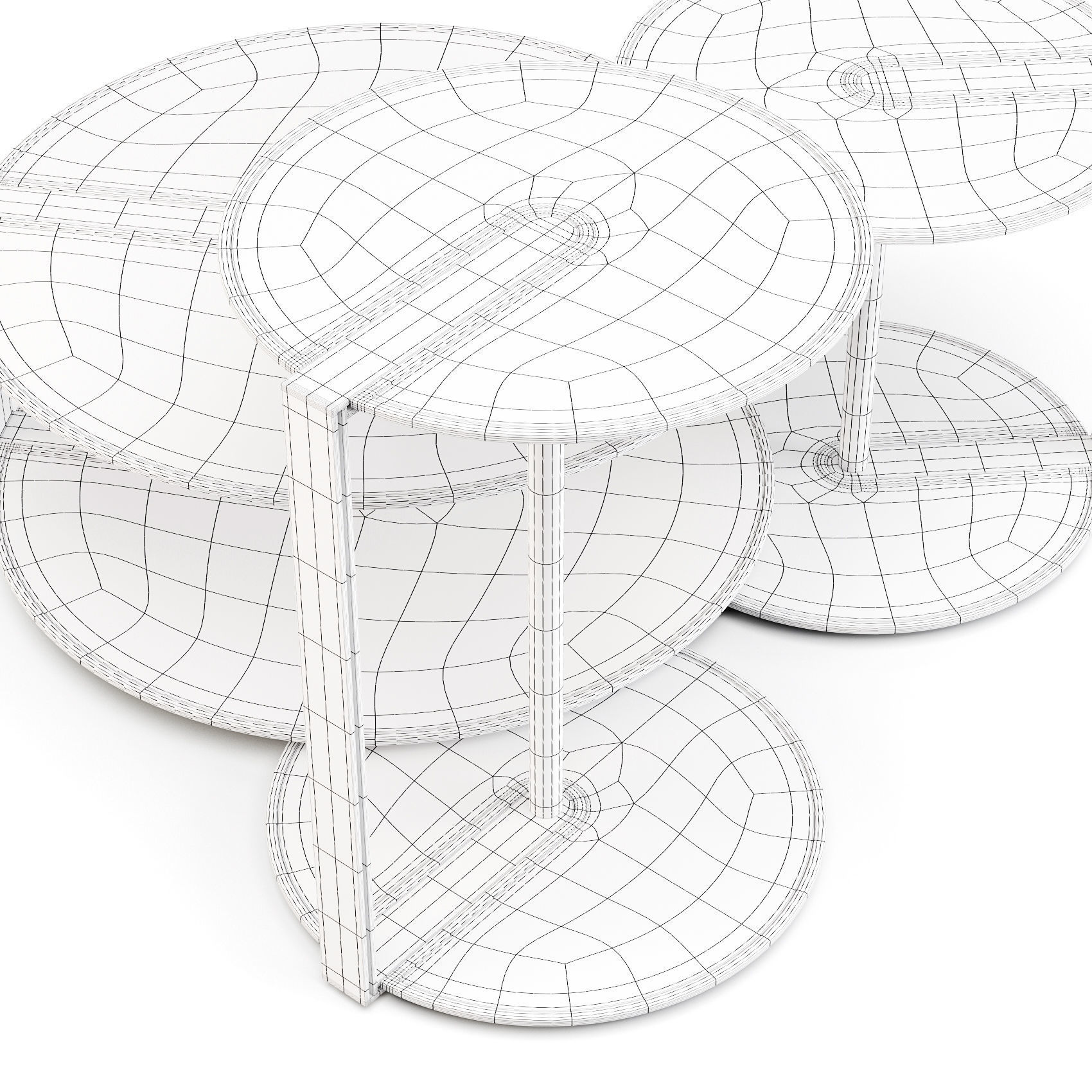 Giorgetti Meda Clamp - Coffee and Side Tables 3D model_3