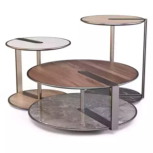 Giorgetti Meda Clamp - Coffee and Side Tables 3D model