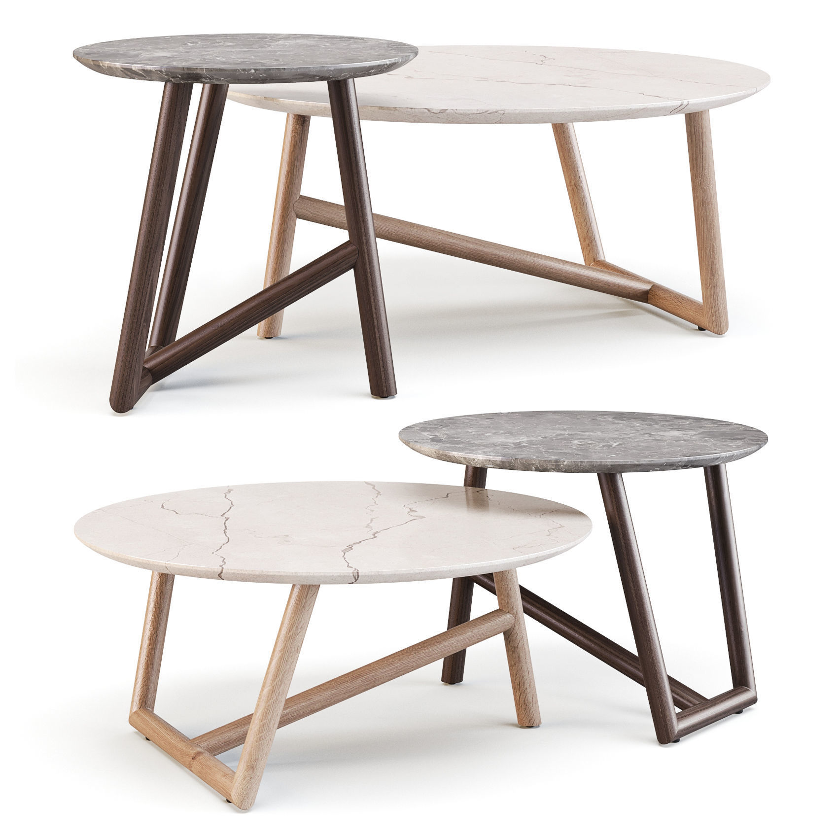 Moroso Klara - Coffee and Side Tables 3D model_1