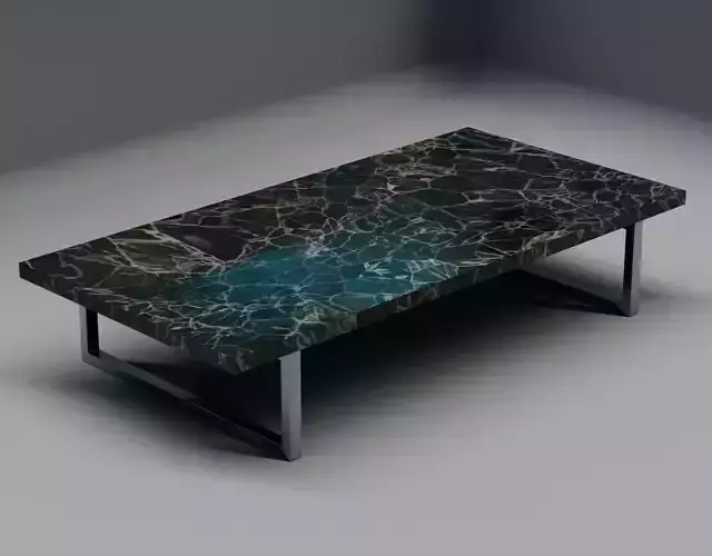 Dinning table marble black and white