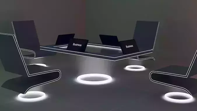 Futuristic meeting room
