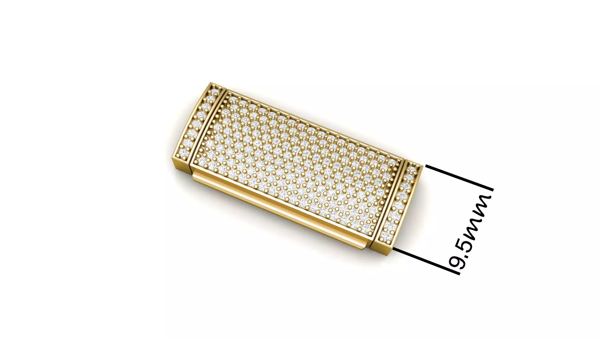 9 and Half MM Diamond Lock Box for Jewelry 3D print model