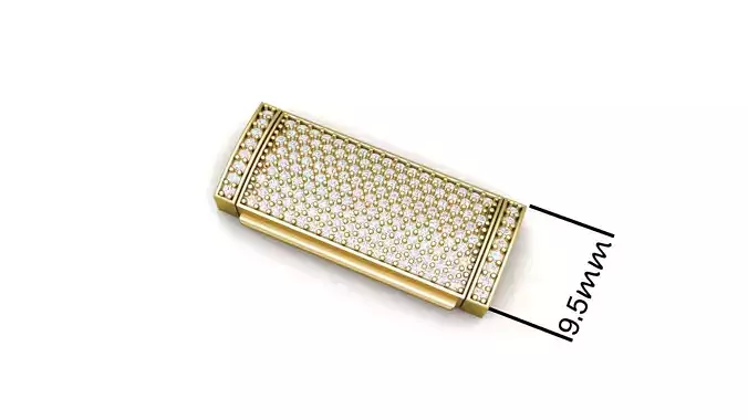 9 and Half  MM Diamond Lock Box for Jewelry 3D print model