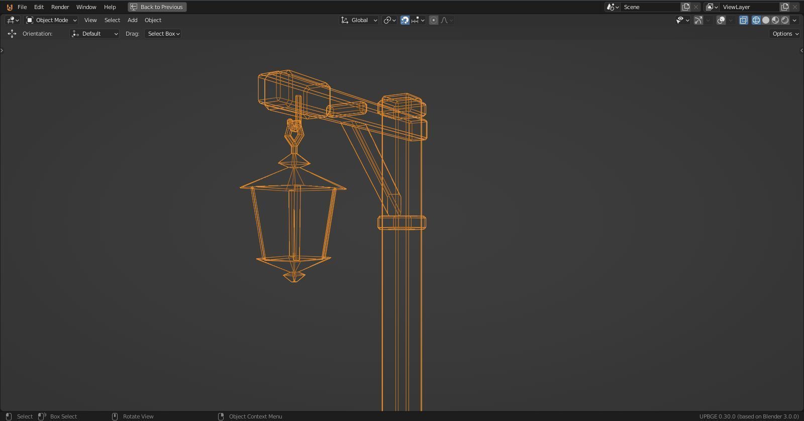 Lamp Post - 1 Sided -  3D model_9