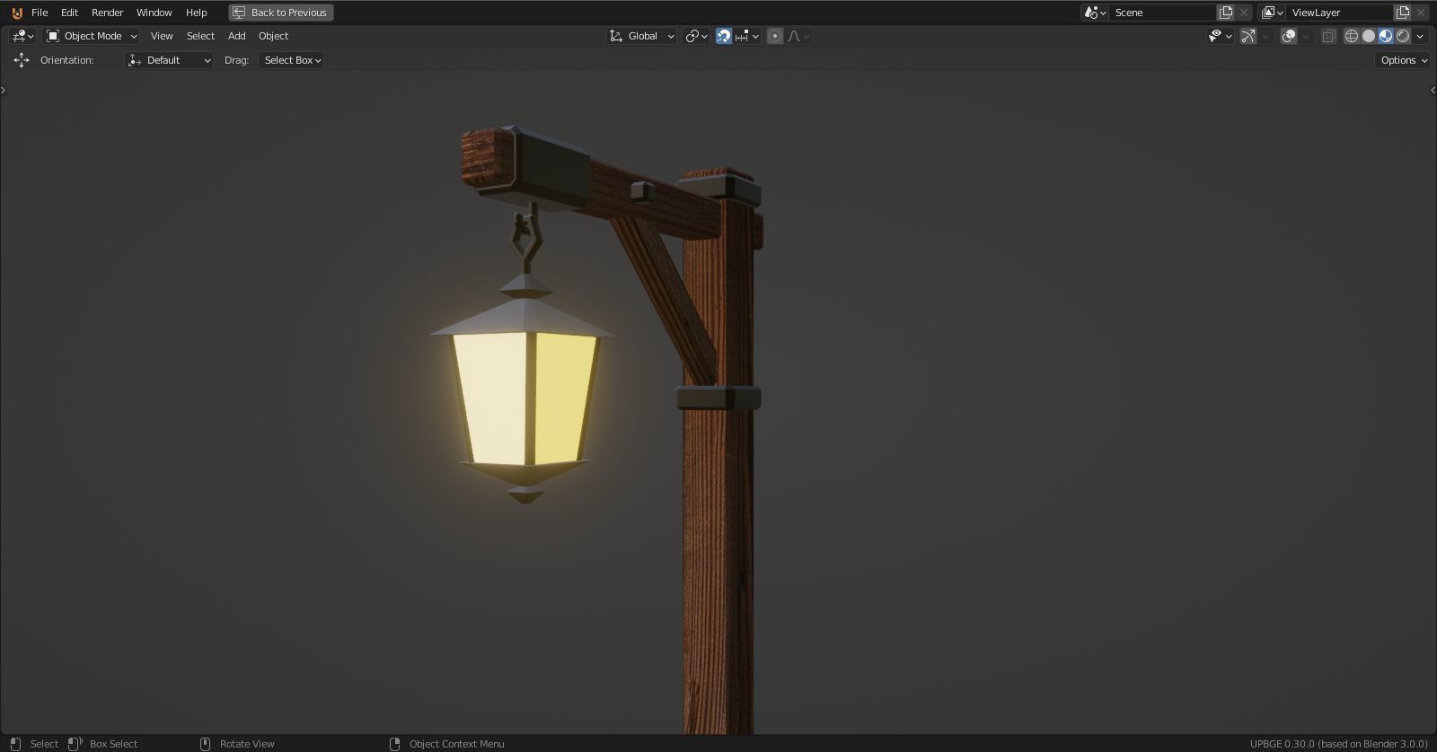 Lamp Post - 1 Sided -  3D model_2