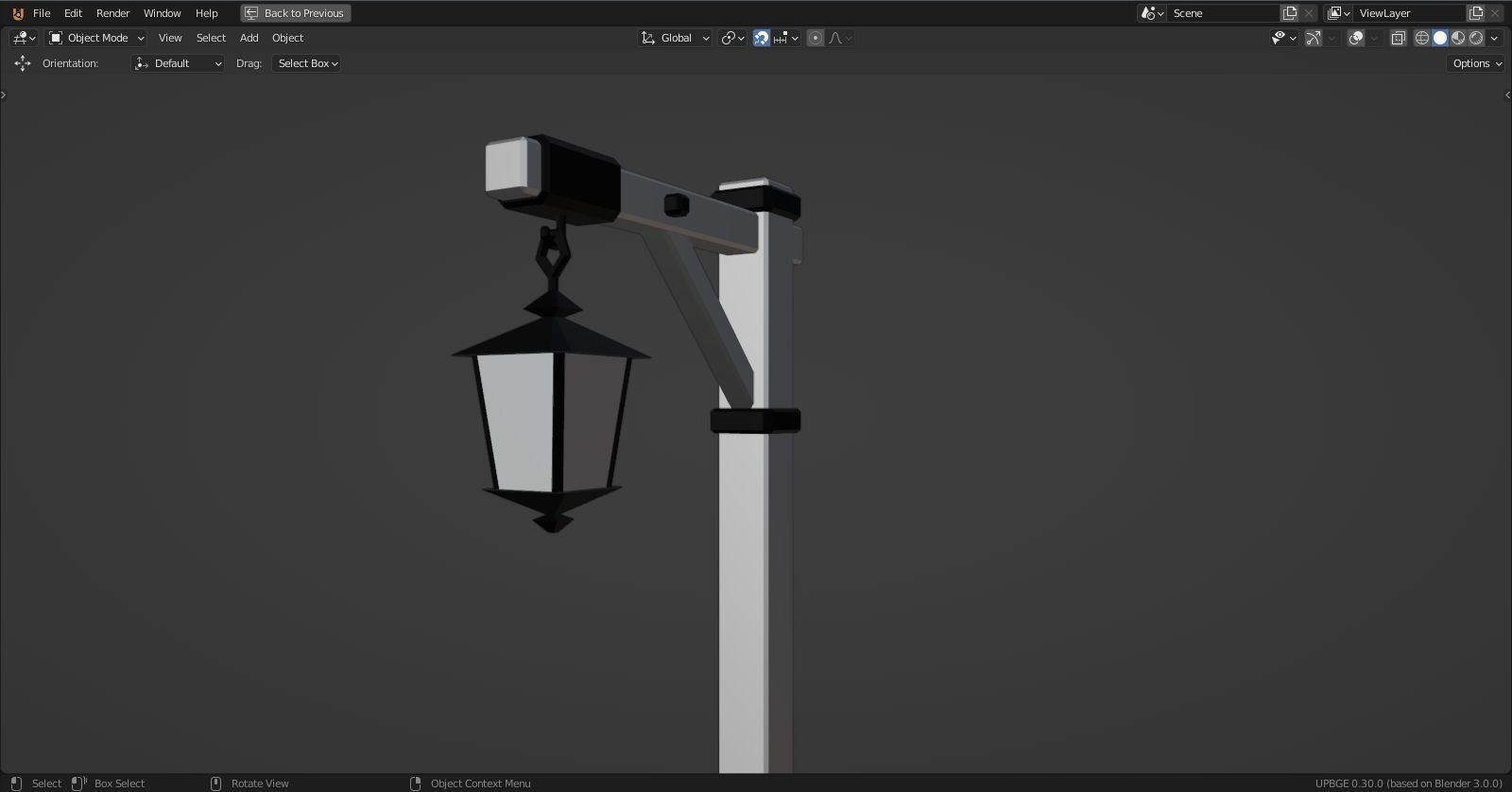 Lamp Post - 1 Sided -  3D model_8