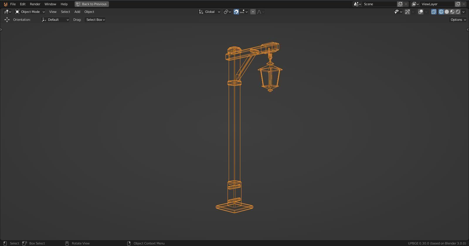 Lamp Post - 1 Sided -  3D model_7