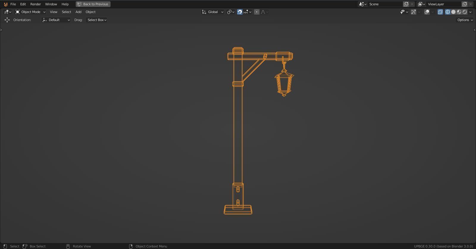 Lamp Post - 1 Sided -  3D model_5