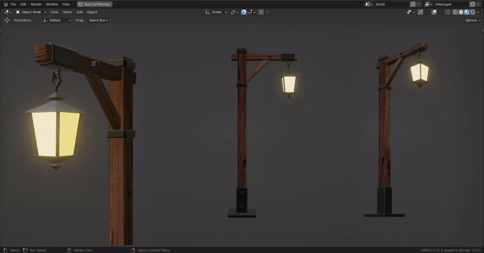Lamp Post - 1 Sided -  3D model_0