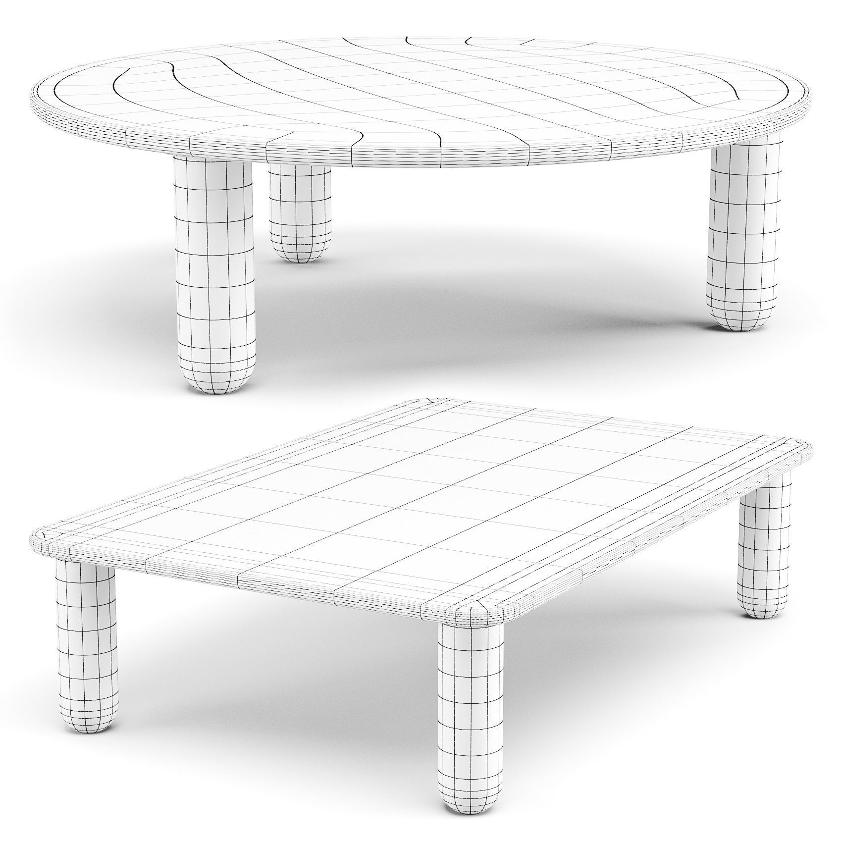 La Chance Sunday - Coffee Tables Set 02 3D model_1