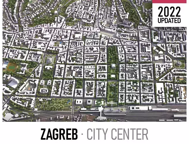 Zagreb Low-poly 3D model