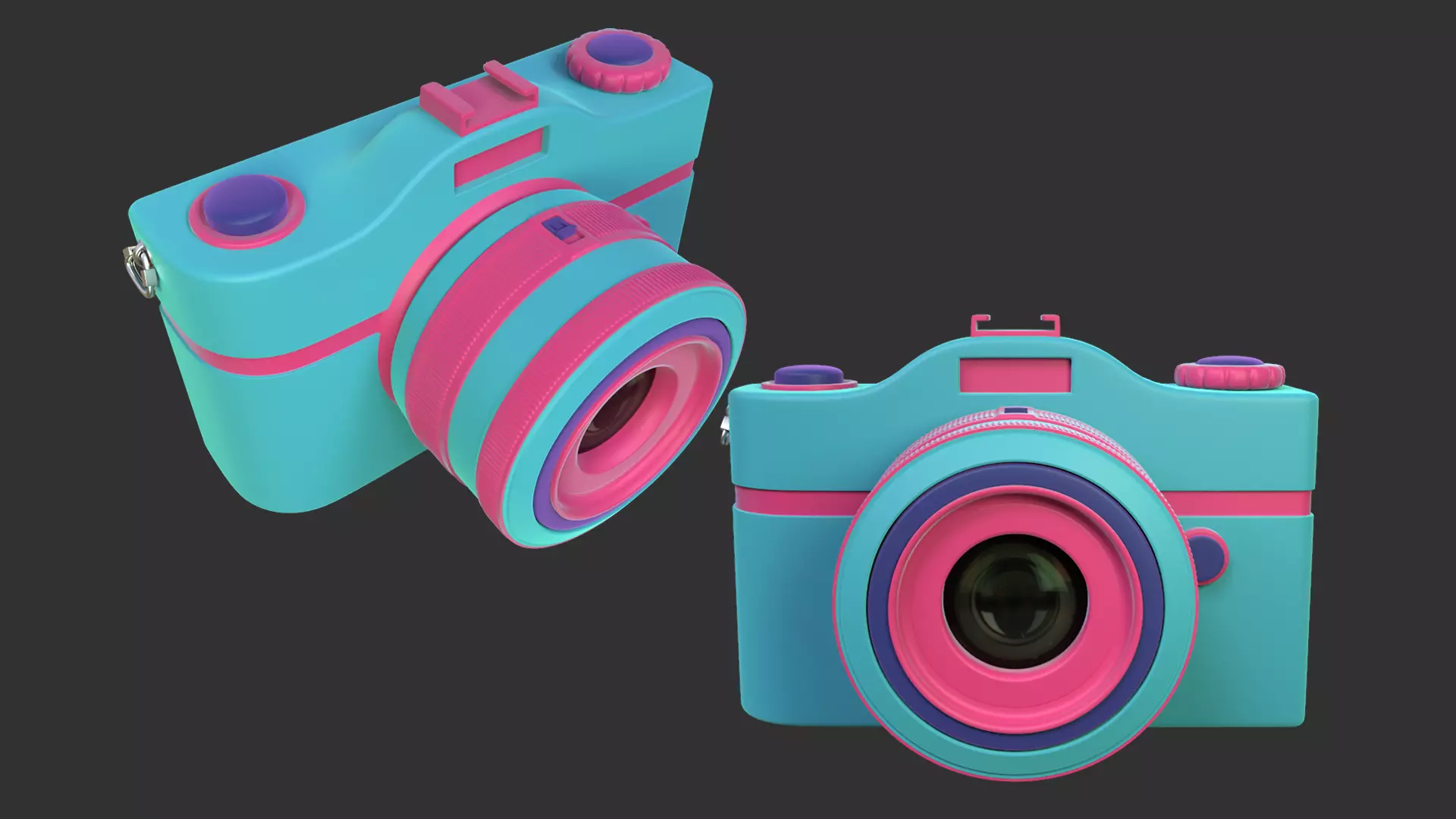 Camera Low-poly 3D model