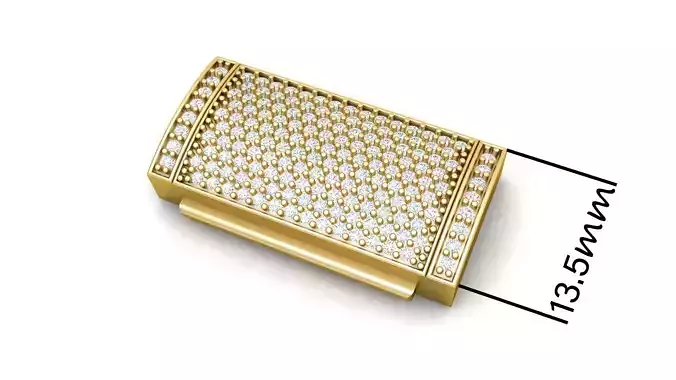 13 and half mm box Diamond Lock Box for Jewelry