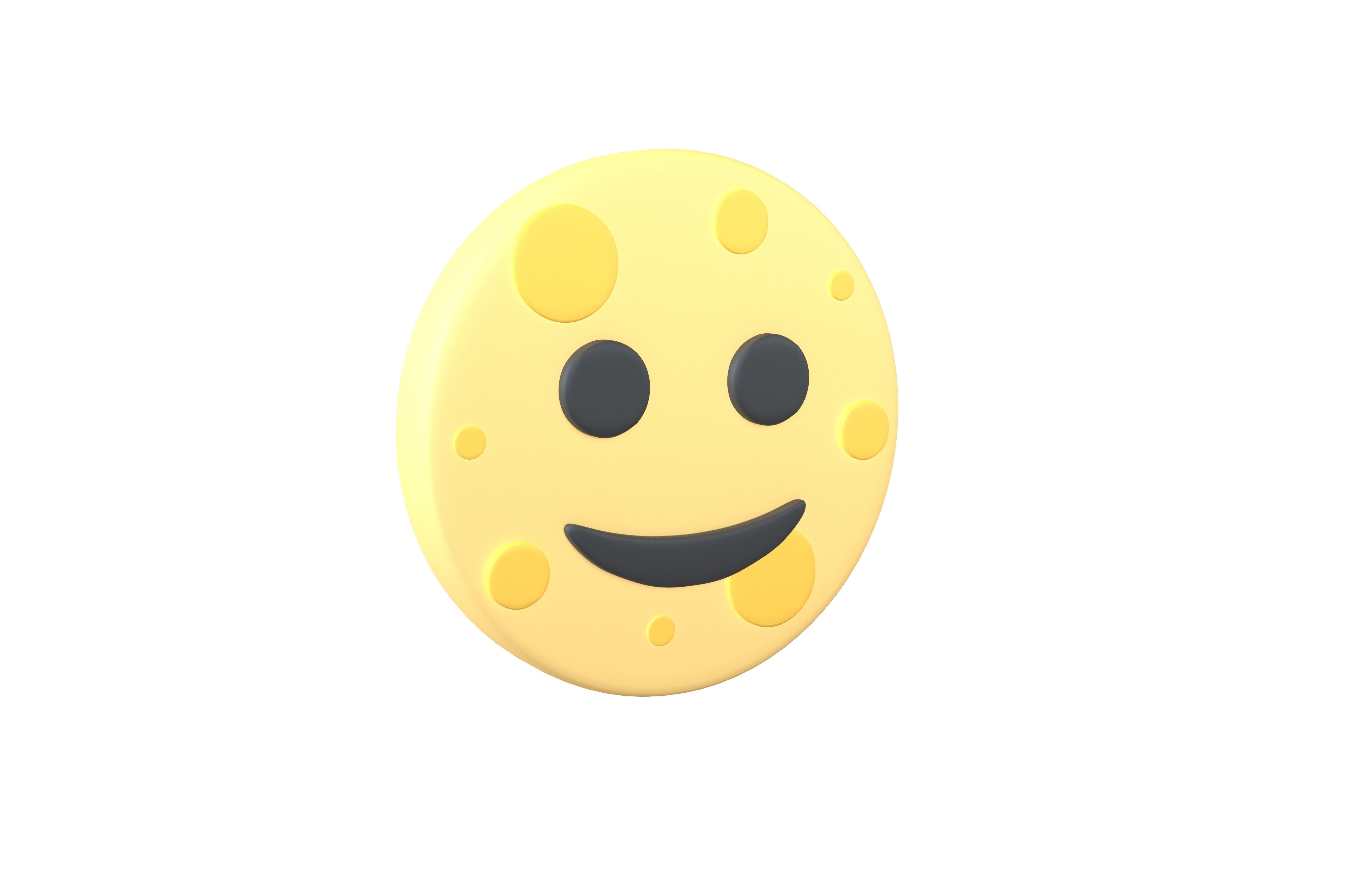 Twitter Full Moon Face v1 001 Low-poly 3D model_1