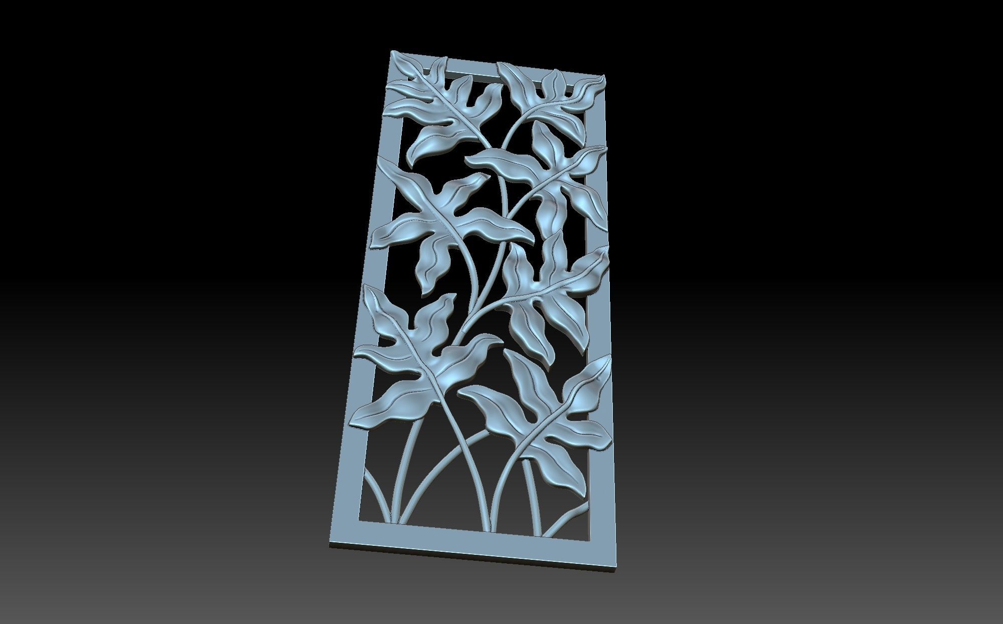 Flowers panel 3D print model_4