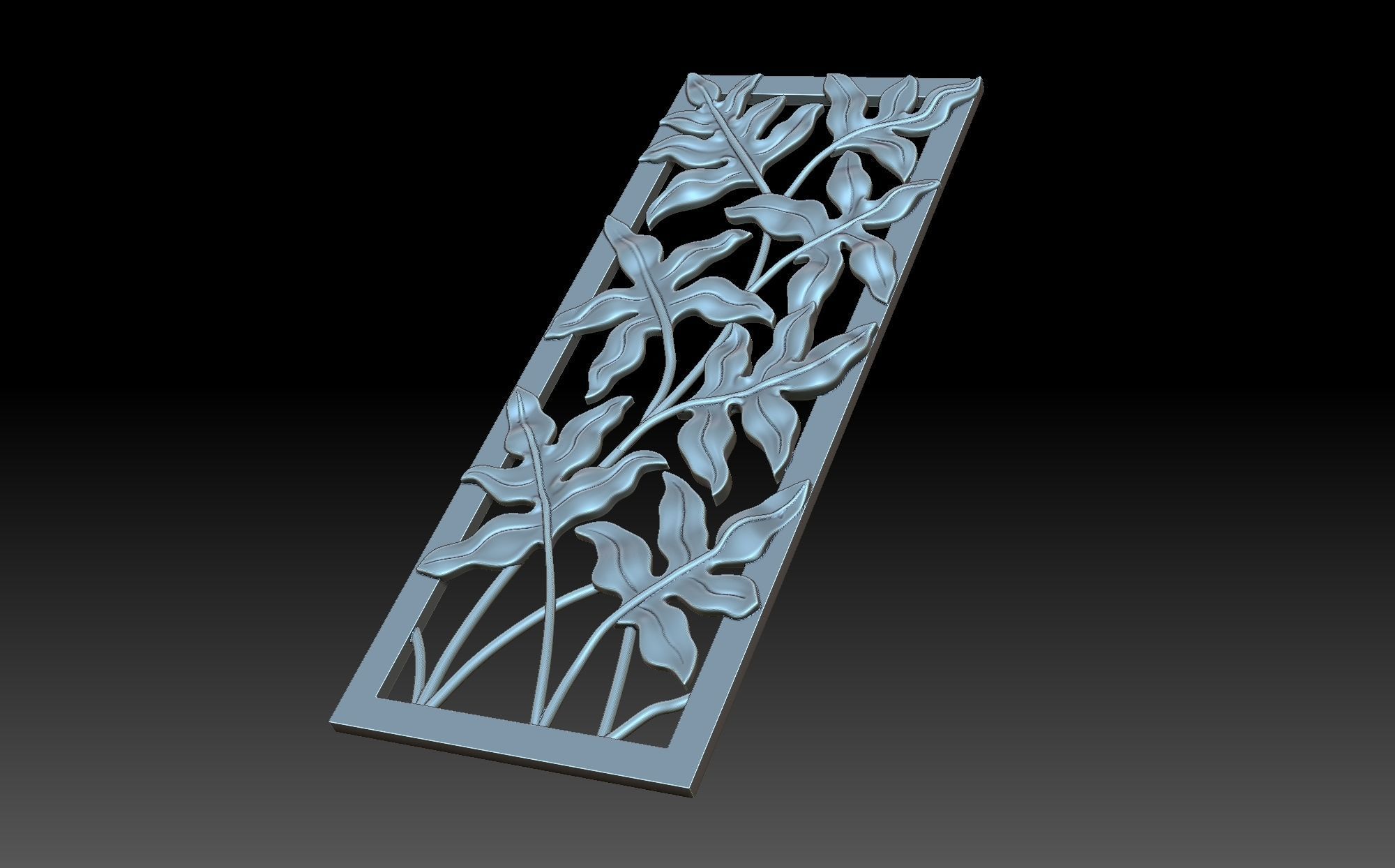 Flowers panel 3D print model_5